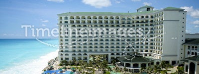 Cancun resort aerial view