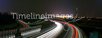 Night highway - long exposure - light lines