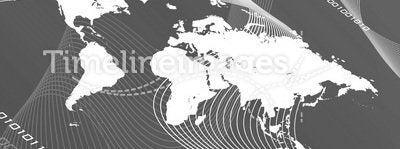 Grayscale world map