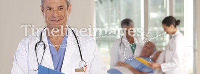 Close up of male doctor smiling