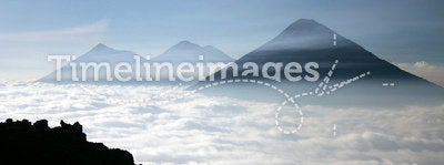 Volcanoes over a see of clouds