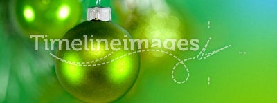 Green Christmas Baubles
