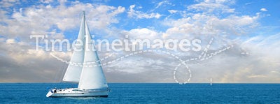 Modern sail boat