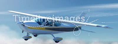 Cessna in flight