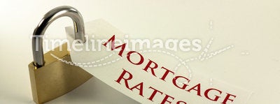 Mortgage rates locked down concept