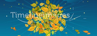 Autumn tree,vector
