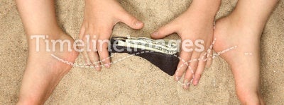 Little Hands and Feet in Sand