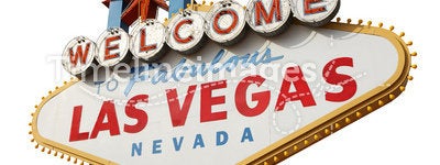 Las Vegas Sign. Welcome to Las Vegas sign isolated over white background