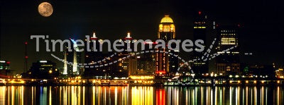 Louisville KY night skyline.