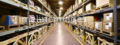 Warehouse Interior - ultra wide angle view.