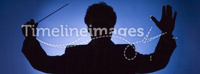 Silhouette of conductor