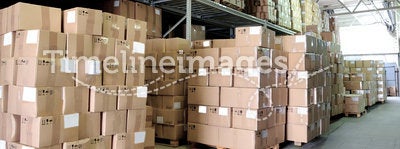 Warehouse with cardboxes