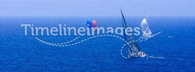 Sailing on the big blue ocean