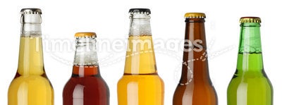 Blank beer bottles