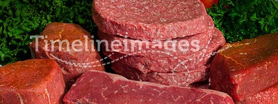 Fresh Butcher Block Raw Beef for Steak House