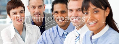 Portrait of multi-ethnic business team at work