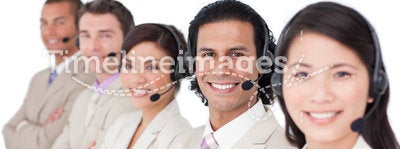 Young customer service representatives