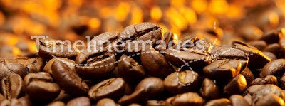 A detail of coffe grains
