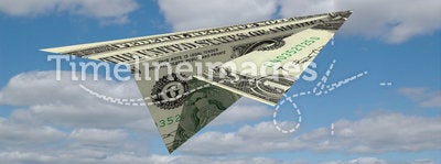 Paper Aiirplane Made out of Money