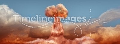 Explosion of atomic bomb