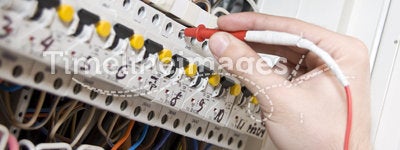 Electrician at work