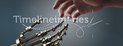 Human and robot helping hands