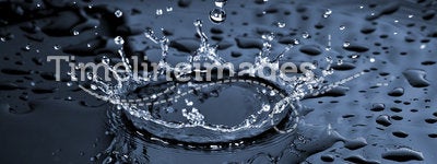 Water drop splash crown