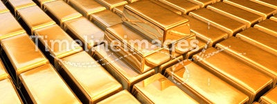 Gold bars floor
