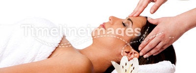 Facial massage in spa