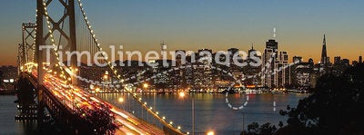 Bay Bridge & San Francisco at night