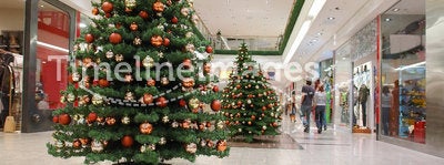 Shopping mall during xmas time