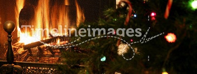 Fireplace & Christmas tree