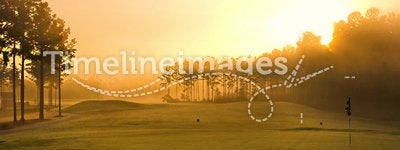 Golf course at dawn
