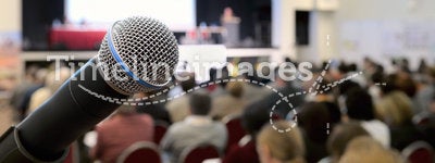 Microphone at conference.