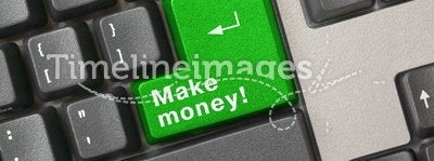Keyboard - green key Make money