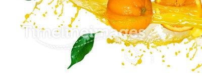 Orange juice splashng