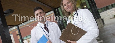 2 doctors outside of hospital