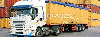 Truck and containers