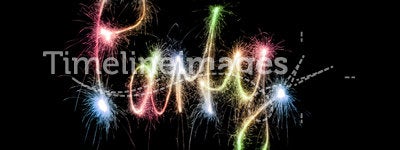 Color party word sparkler
