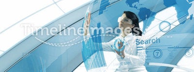 brunette operating transparent future touch i