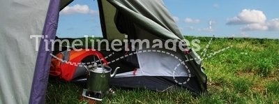 Tent on grass