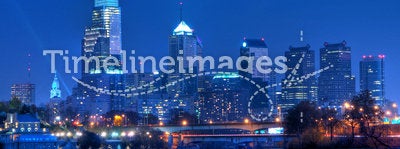 Philadelphia Pennsylvania Skyline at Night
