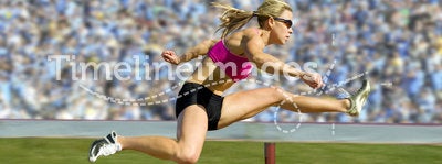 Track and Field Hurdler Athlete