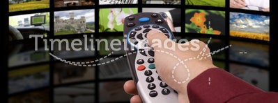 Digital television, remote control TV.