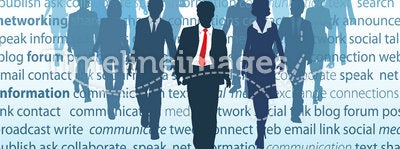 Business social media network people concepts