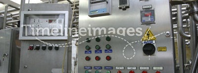 Industrial control system in modern dairy factory