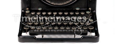 Blank sheet in a typewriter