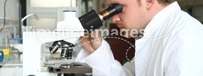 Scientific research in laboratory