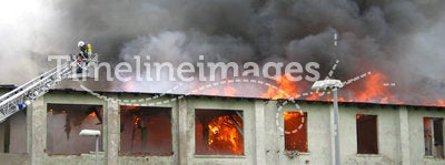 Building on fire