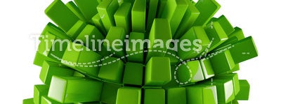 Green 3D abstraction
